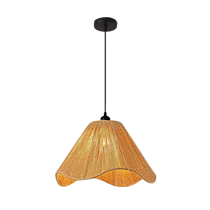 Mirelle 1-Light Woven Rattan Indoor Pendant Ceiling Light