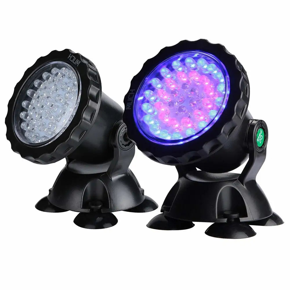 12V Submersible Pond Light Multi-Color Aquarium Spotlight for Garden Fountain Fish Tank RGB LED Lighting with Remote Controller