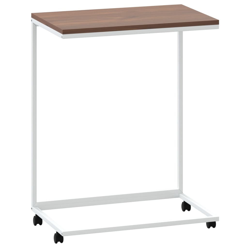 Side table with wheels 55x wood composite