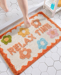 1PC Ins Simple Bathroom Floret Carpet Flower Area Rugs Anti Slip