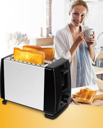 Compact 3-in-1 Stainless Steel Breakfast Station – 700W Toaster & Omelette Maker with 7-Gear Precision