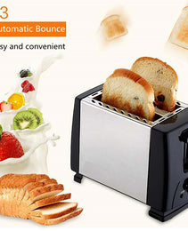Compact 3-in-1 Stainless Steel Breakfast Station – 700W Toaster & Omelette Maker with 7-Gear Precision
