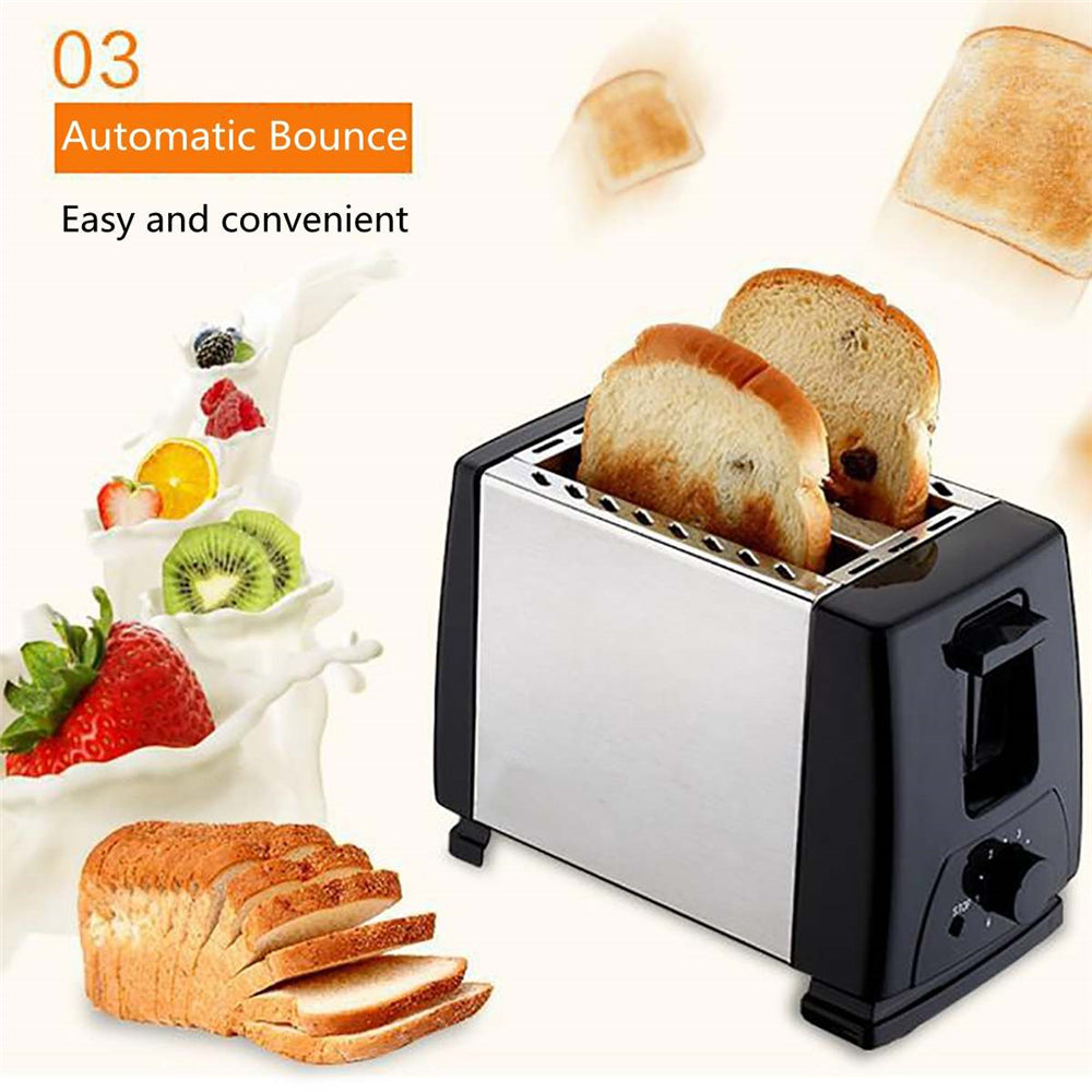 Compact 3-in-1 Stainless Steel Breakfast Station – 700W Toaster & Omelette Maker with 7-Gear Precision