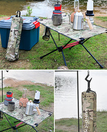 Outdoor Folding Table Camping Table Mesh BBQ Picnic Table