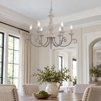 Vintage Orb Oil Rubble Black Chandelier for Dining Room