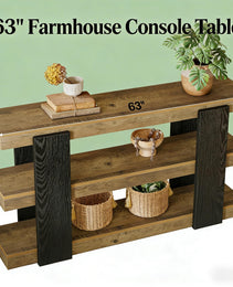 Versatile Side Table,Console Table,3-Tier Sofa Table,Entryway Table