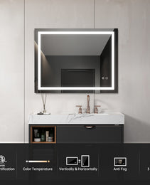 LED Lighting Bathroom Wall Mounted Mirror