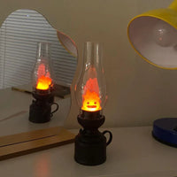 Calcifer Flameless Night Light Halloween Retro Decorative Candle Light Cartoon Anime Cute Lamp Bedroom Bedside Table Lamp