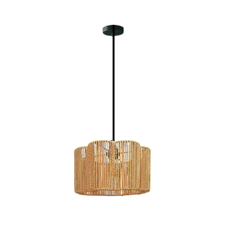 Noelle 1-Light Woven Rattan Indoor Pendant Ceiling Light