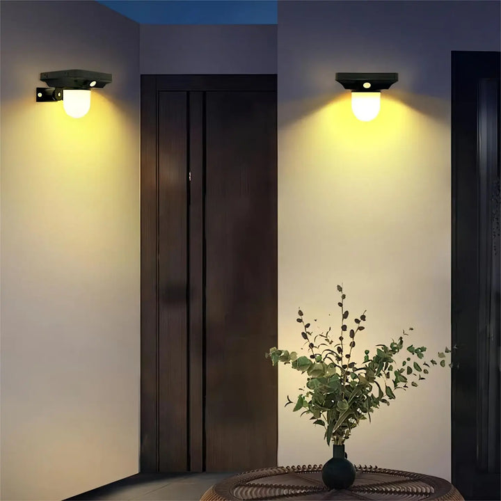 1-4PC Solar Landscape Spotlights Garden Motion Sensor Pathway Lights 3 Modes Waterproof Wall Lamp Patio Lawn Walkway Decor