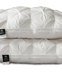 A Pair Of Feather Pillows And White Goose Single Neck Guards
