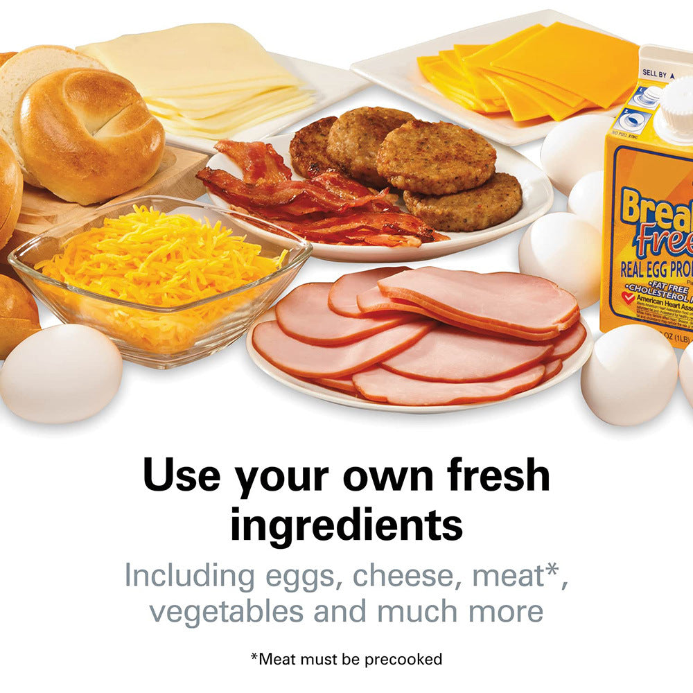 3-in-1 Compact Breakfast Station – 600W Hamburger Maker, Sandwich Press & Fried Egg Toaster