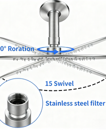 Shower System Shower Faucet Combo Set Wall Mounted With 10" Rainfall Shower Head And Handheld Shower Faucet, Brushed Nickel[Unable Ship Weekends, TK/TEMU Only For Pickup]