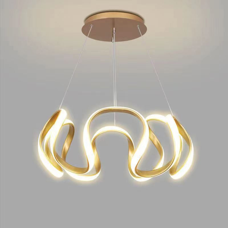 Eleanora 80W Gold Tri-Color Modern Aluminum LED Indoor Chandelier
