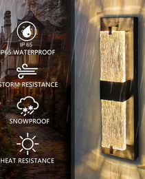 Crystal LED Wall Lights - 20W - 18" - 5CCT Tunable - IP65 - JXL-BD18