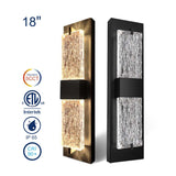 Crystal LED Wall Lights - 20W - 18" - 5CCT Tunable - IP65 - JXL-BD18