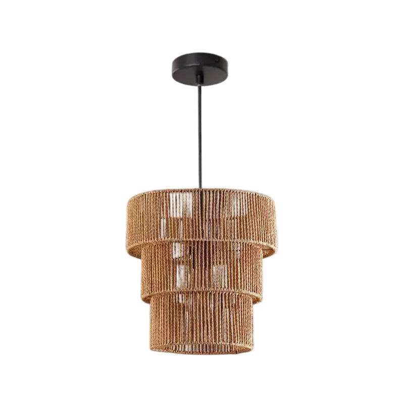 Celine 1-Light Woven Rattan Indoor Pendant Ceiling Light