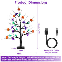 Lighted Halloween tree display