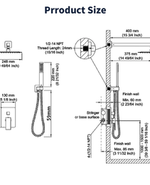 Shower System Shower Mixer Combo Set Wall-mounted