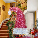 6 Foot Articulated Fir Artificial Fir Curved Top Christmas Tree 1250 Branch Tips, 300 LED Lights Christmas Lights - CJDS - CC