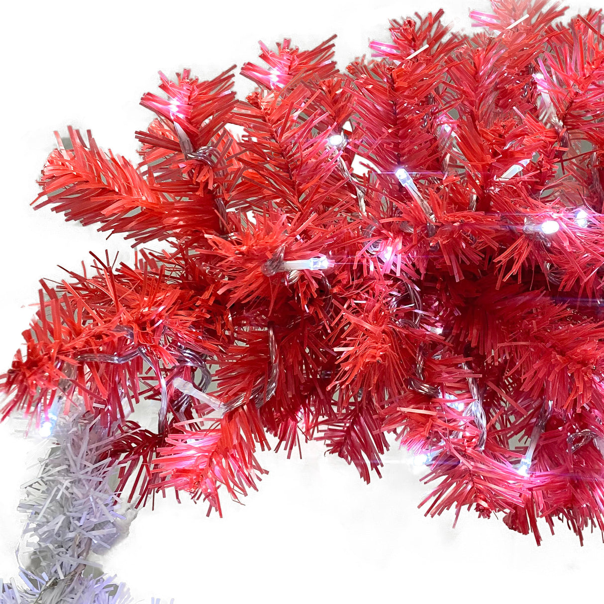 6 Foot Articulated Fir Artificial Fir Curved Top Christmas Tree 1250 Branch Tips, 300 LED Lights Christmas Lights - CJDS - CC
