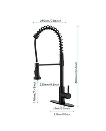 Solid Brass Single Handle Single Rod Downward Spring Kitchen Sink Faucet