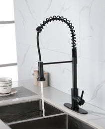 Solid Brass Single Handle Single Rod Downward Spring Kitchen Sink Faucet