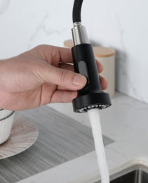 Solid Brass Single Handle Single Rod Downward Spring Kitchen Sink Faucet