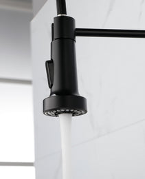 Solid Brass Single Handle Single Rod Downward Spring Kitchen Sink Faucet