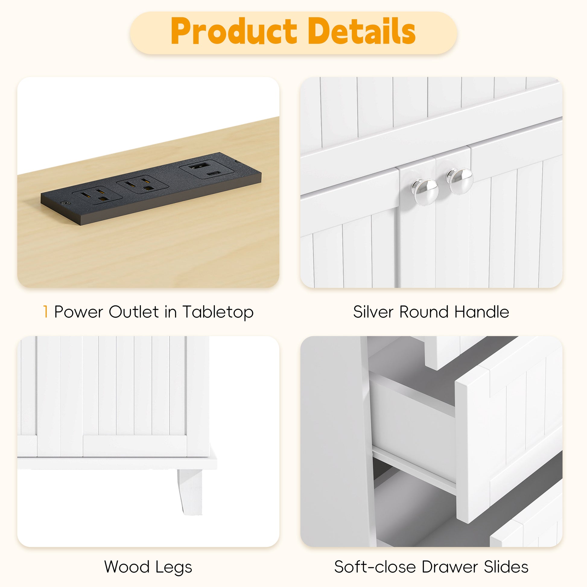 TOPMAx Farmhouse Kitchen Island With Drop Leaf And 2 Seatings  Kitchen Table Set With Storage Cabinet  Drawers  Door Shelves And Power Outlet  White