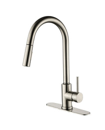 Stainless Steel Kitchen Sink Faucet With Pull-down Sprayer