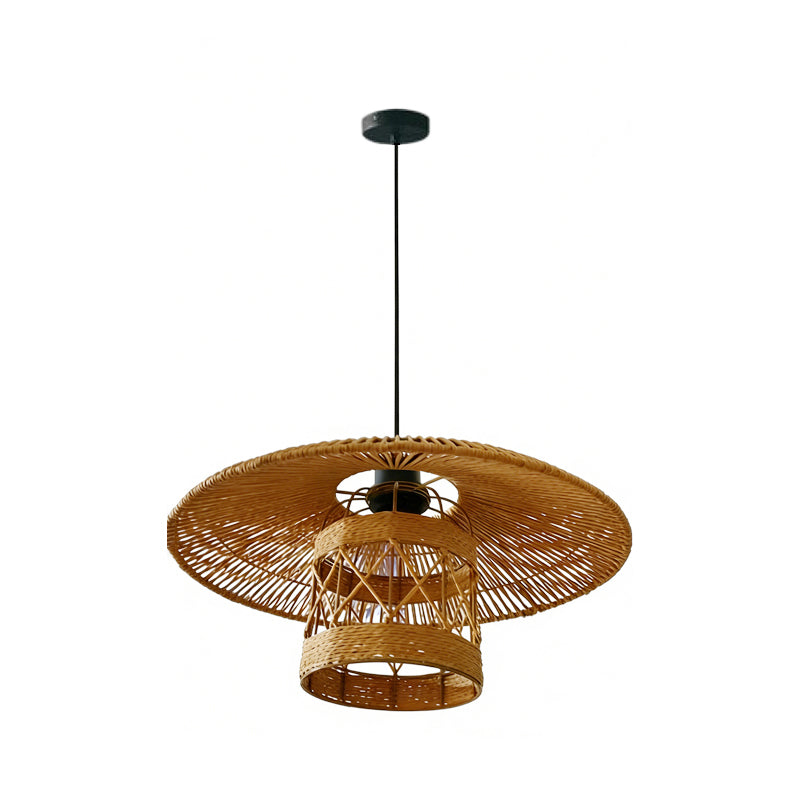 Paloma 1-Light Woven Rattan Indoor Pendant Ceiling Light