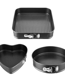 3Pcs Per Set Non-stick Springform Cake Pan Leakproof 9in 10in 11in Bakeware Pan With Removable Bottom