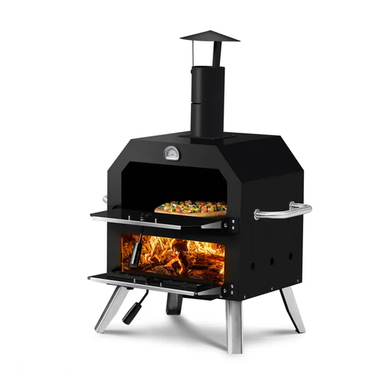 Portable 2-Layer Outdoor Pizza Oven – Wood-Fired Efficiency with Adjustable Airflow & Pizza Stone