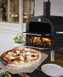 Portable 2-Layer Outdoor Pizza Oven – Wood-Fired Efficiency with Adjustable Airflow & Pizza Stone