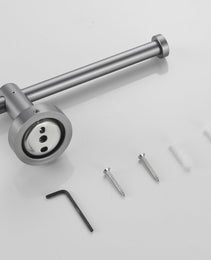 Toilet Paper Holder Gun Grey Thicken Space Aluminum Toilet Roll Holder For Bathroom, Kitchen, Washroom Wall Mount