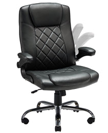 Leather Executive Office Chair With Arm & Rocking Function