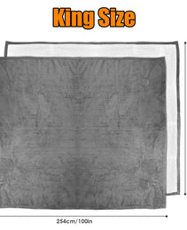 1Pc Electric Heated King Size Fleece Heated Blanket With Dual Controller 10 Heating Levels 10 Hours Auto Off Machine Washable For Home Office Usage 90x100in