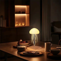 Cute Jellyfish Night Light RGB Gradient Cute Jellyfish Bedside Lamp Voice Control Type-C Charging LED Night Lamp