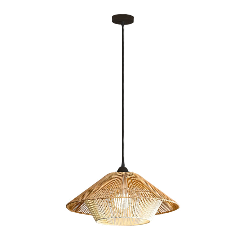 Rosalie 1-Light Woven Rattan Indoor Pendant Ceiling Light