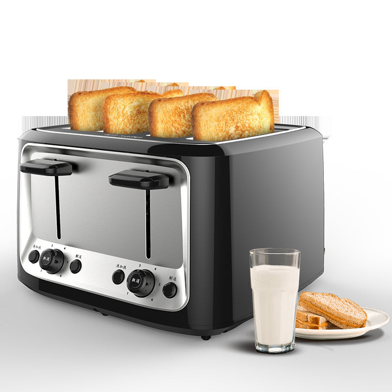 1500W High-Power 4-Slice Toaster – Family-Sized Efficiency with 6 Browning Levels