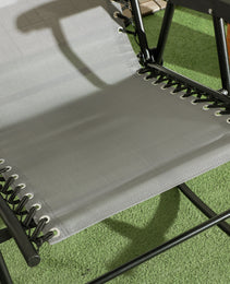 Outdoor Rocking Chair Set of 2, Patio Folding Lawn Rocker Set with Headrests for Yard, Patio, Deck, Backyard, Gray