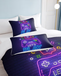 Gaming Duvet Cover Set Twin Full Queen King Size Video Game Controller Bedding Set, Boys Video Games Comforter Cover With 2 Pillow Shams, Bed Set For Boys Girls Bedroom Decor