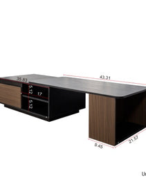 Extendable Coffee Table, Length Adjustable Wood Coffee Table With 2 Storage Drawers For Living Room, Large Long Rectangular Center Table