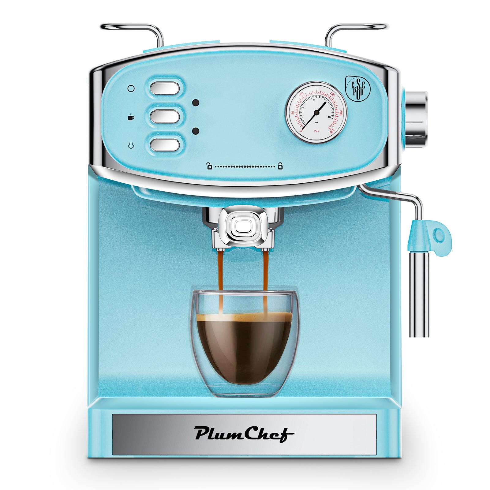 20 Bar Espresso Machine - Professional Compact Espresso Maker With Milk Frother, 54oz Large Water Tank, Low Noise, For Cappuccino, Latte, Blue, Amazon Resale Prohibited