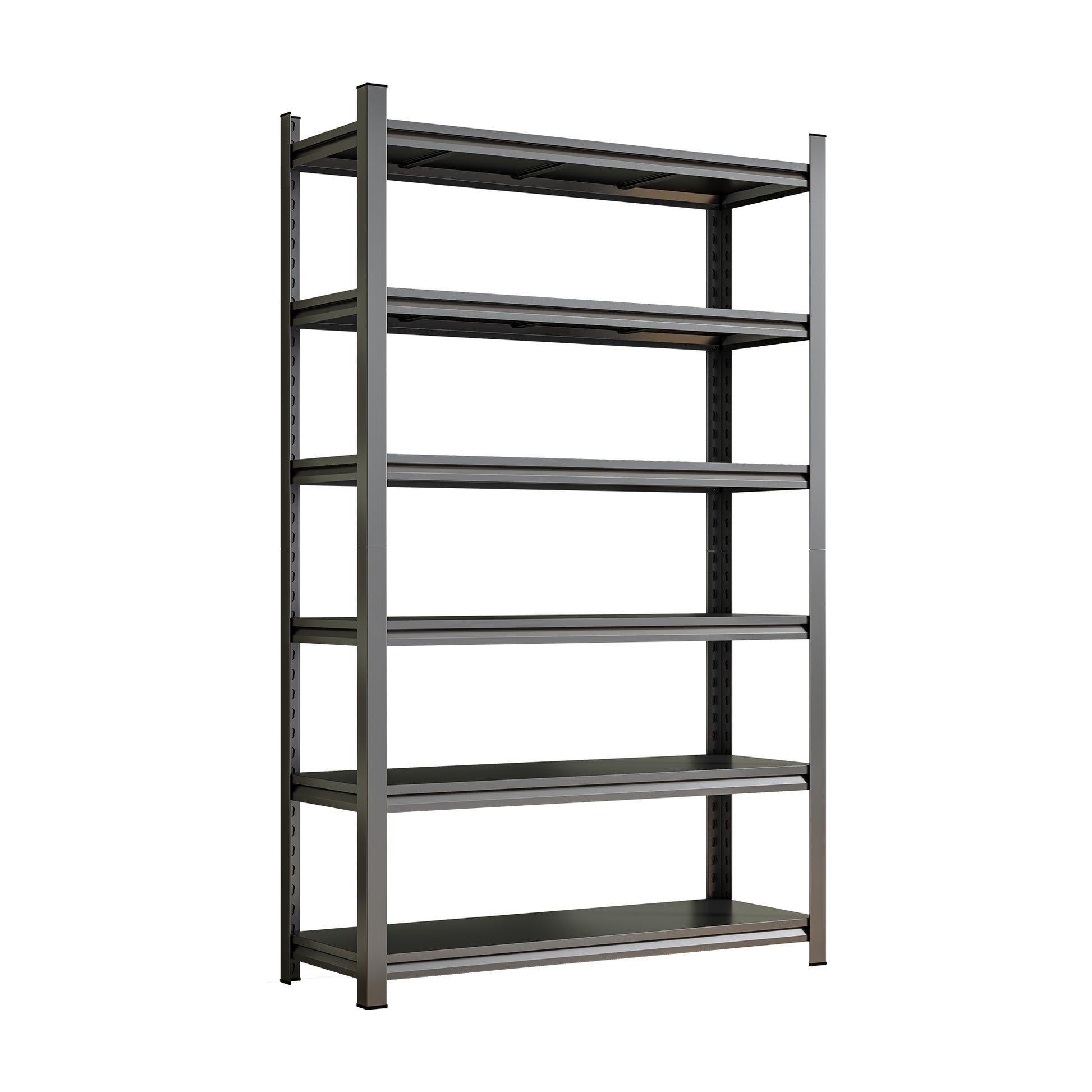 Garage Storage Rack, 6-Story Metal Shelves, Adjustable Partition Storage Unit, Supermarket, Home, Garage, Basement Storage Rack, Black, Requires Assembly