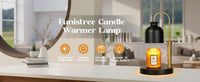 Candle Warmer Lamp, Glass Lamp Candle Warmer with Timer BLACK + Free Candle