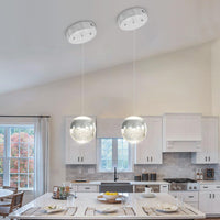 Crystal Pendant Light for Kitchen Island,Small Chandelier Lights Fixture, Hanging Lighting Ceiling Light Fixture Modern Adjustable Pendant Lighting for Dining Room Bedroom