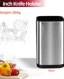 Stainless Steel Knife Holder with Drainable Design – Chopping Board & Knife Storage Rack