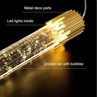 Modern LED Crystal Chandelier Home Decoration Staircase Living Room Bedroom Hotel Bar Creative Ceiling Chandelier Lights